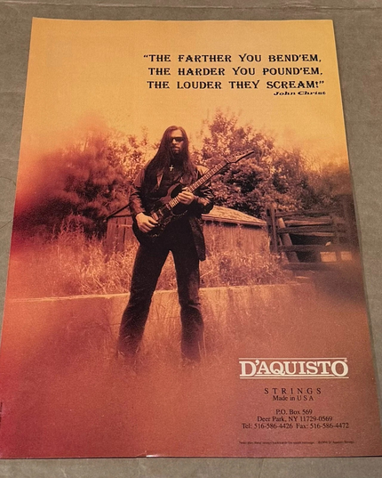 D'Aquisto Strings - JOHN CHRIST - 1994 Print Advertisement