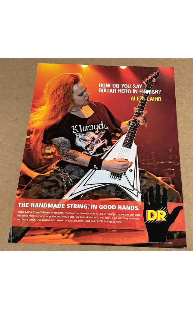 ALEXI LAIHO of CHILDREN of BODOM - DR Strings - 2007 Print Ad