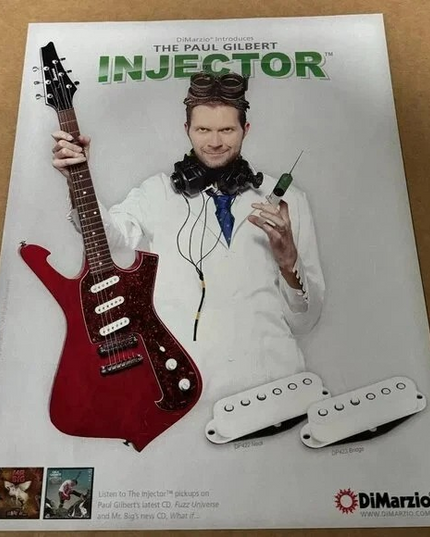 DiMarzio Pickups - PAUL GILBERT of MR. BIG - 2011 Print Advertisement