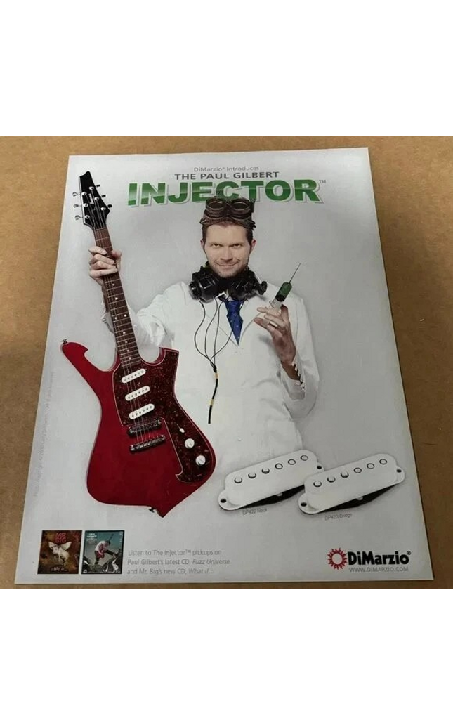 DiMarzio Pickups - PAUL GILBERT of MR. BIG - 2011 Print Advertisement