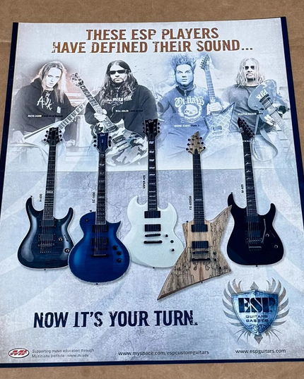 ESP GUITARS - ALEXI LAIHO / WILL ADLER /WAYNE STATIC / KEENAN - 2008 Print Ad