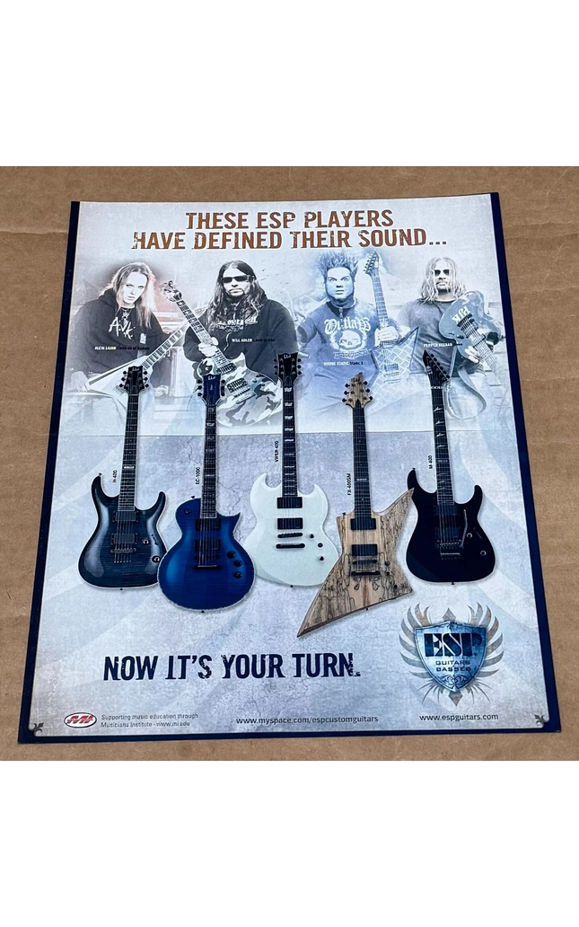 ESP GUITARS - ALEXI LAIHO / WILL ADLER /WAYNE STATIC / KEENAN - 2008 Print Ad