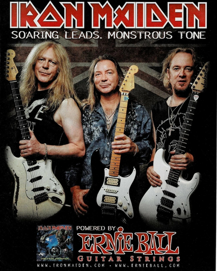 Ernie Ball - IRON MAIDEN - 2011 Print Advertisement