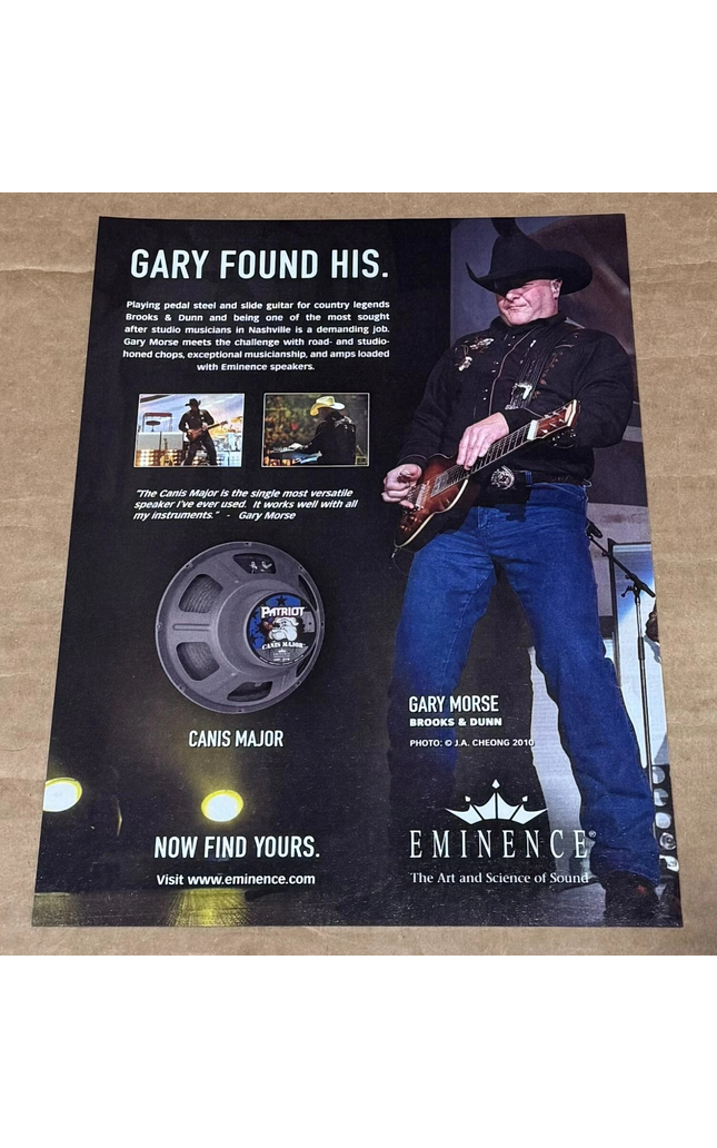 Eminence Speakers - Gary Morse of Brooks and Dunn - 2010 Print Ad