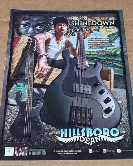 Eric Bass of Shinedown - DEAN GUITARS - 2010 Print Ad