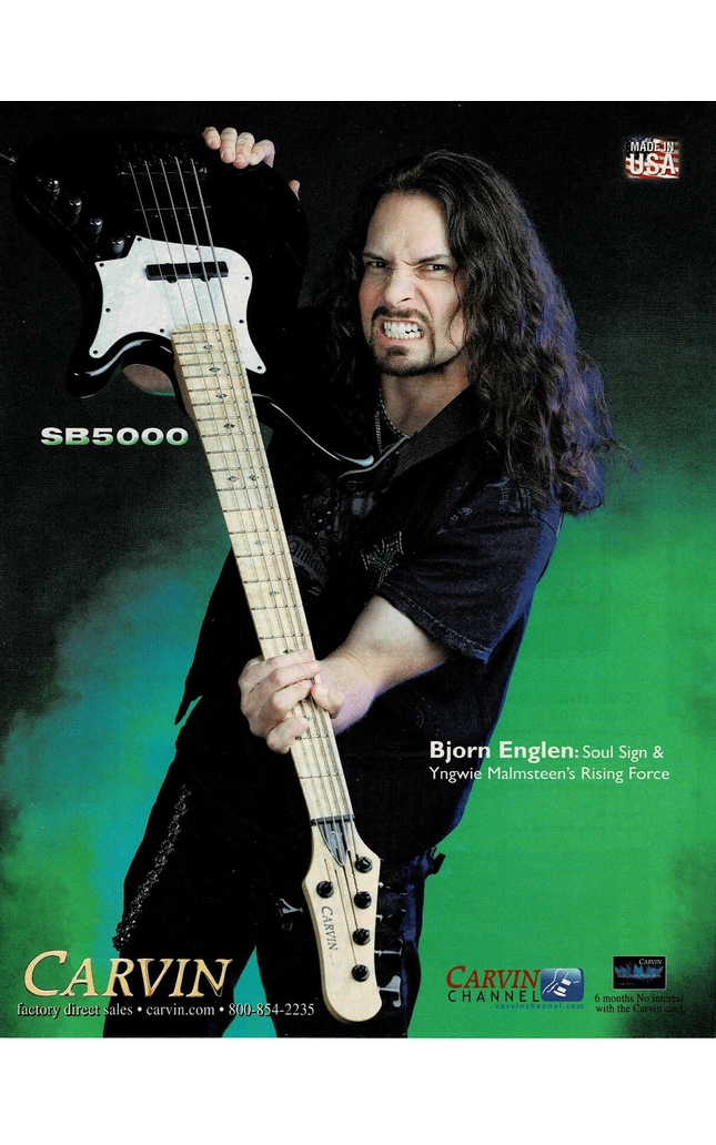 CARVIN GUITARS - BJORN ENGLEN OF SOUL SIGN - 2010 Print Ad