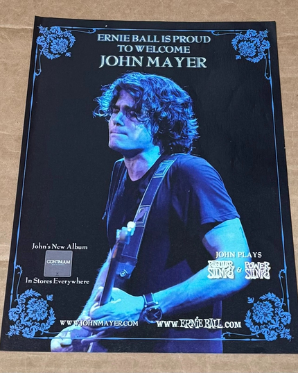 JOHN MAYER - Ernie Ball - 2007 Print Promo Advertisement
