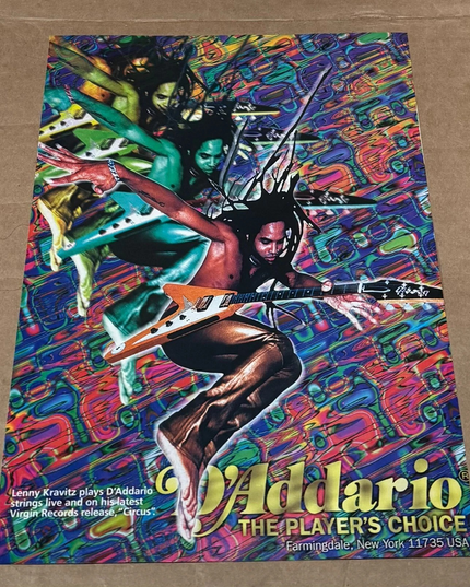 D'Addario Strings - LENNY KRAVITZ - 1996 Print Ad