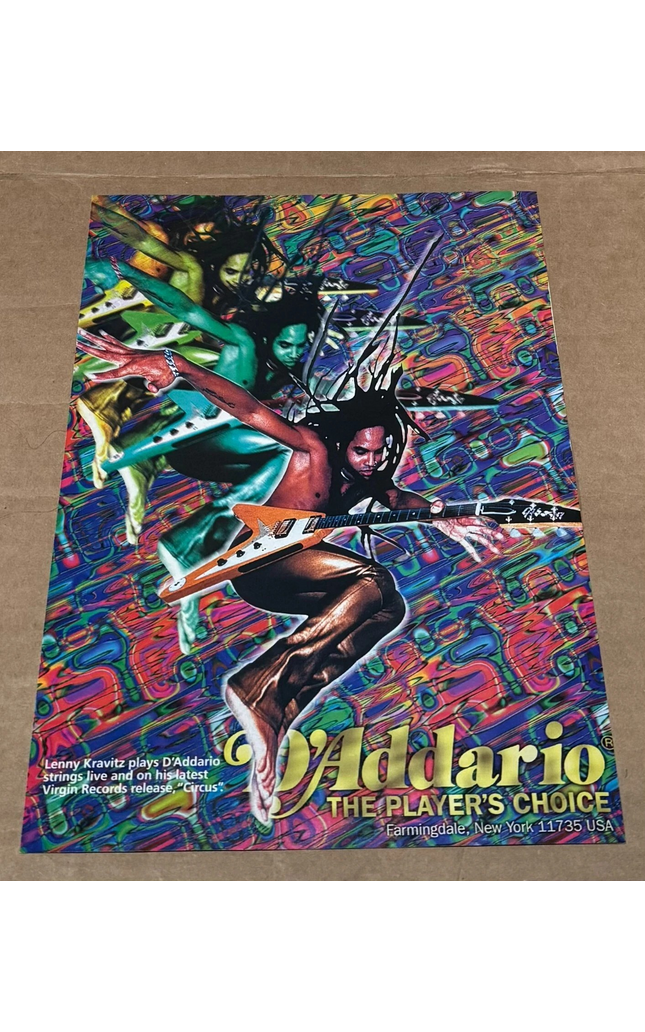 D'Addario Strings - LENNY KRAVITZ - 1996 Print Ad