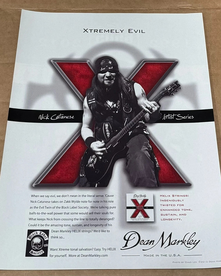 Nick Catanese of Black Label Society - Dean Markley Strings - 2012 Print Ad