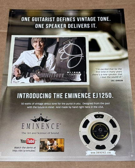 Eric Johnson - Eminence Speakers - 2013 Print Ad