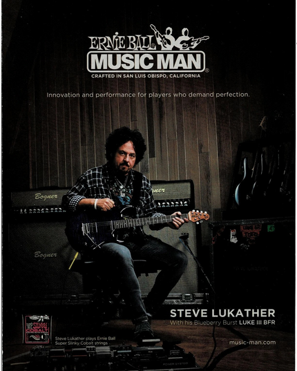 Ernie Ball / MUSIC MAN - STEVE LUKATHER - Print Advertisement