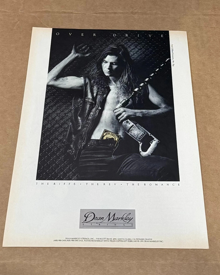 Paul Gilbert of Mr. Big - Dean Markley - 1991 Print Advertisement