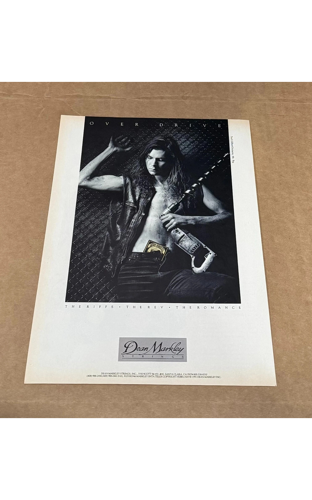 Paul Gilbert of Mr. Big - Dean Markley - 1991 Print Advertisement