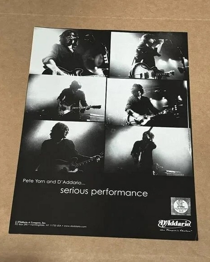 D'Addario Strings - PETE YORN - 2002 Print Advertisement