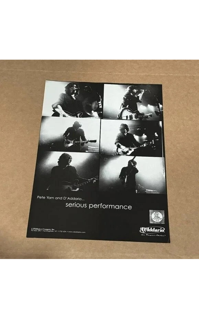 D'Addario Strings - PETE YORN - 2002 Print Advertisement