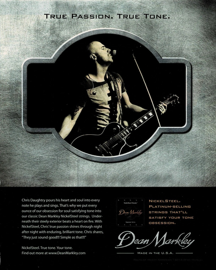 Chris Daughtry - Dean Markley Strings - 2012 Print Advertisement