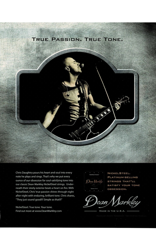 Chris Daughtry - Dean Markley Strings - 2012 Print Advertisement