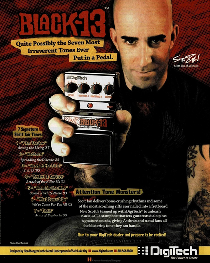 Scott Ian of Anthrax - DigiTech - 2006 Print Advertisement