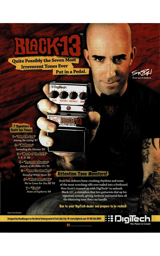 Scott Ian of Anthrax - DigiTech - 2006 Print Advertisement