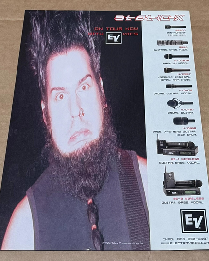 Electro-Voice Mics - STATIC-X - 2004 Print Advertisement