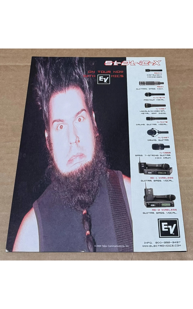 Electro-Voice Mics - STATIC-X - 2004 Print Advertisement