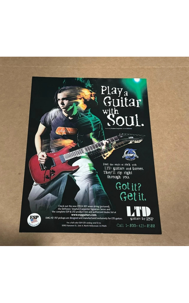 ESP GUITARS - STEPHEN CARPENTER of the Deftones - 2000 Print Ad
