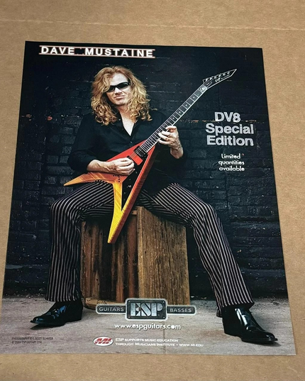 DAVE MUSTAINE of MEGADETH - ESP GUITARS - 2004 Print Ad