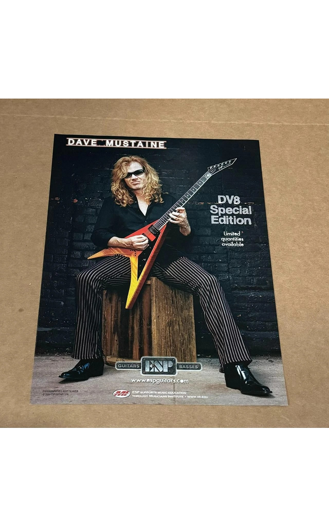 DAVE MUSTAINE of MEGADETH - ESP GUITARS - 2004 Print Ad