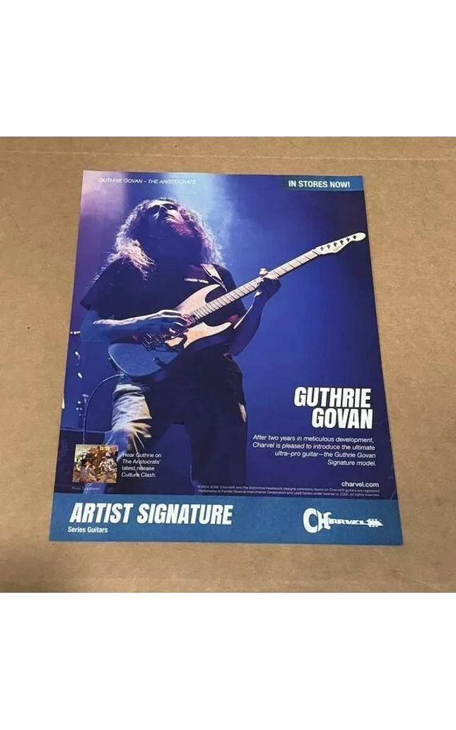 GUTHRIE GOVAN of The Aristocrats - CHARVEL GUITARS - 2015 Print Advertisement