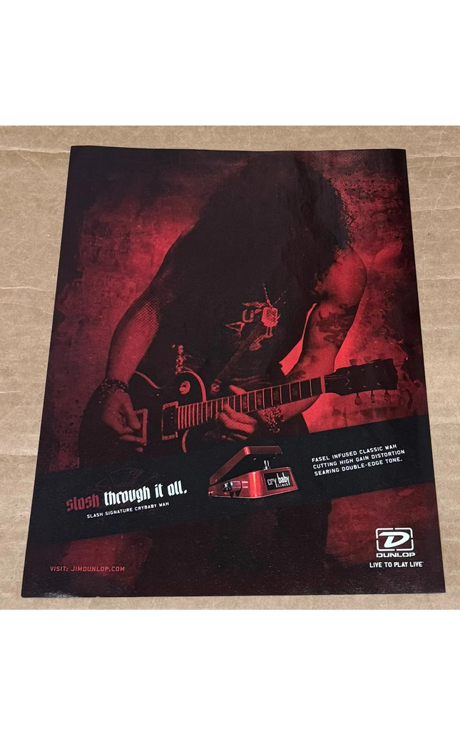 Slash of Guns N' Roses Velvet Revolver - Dunlop Cry Baby Wah - 2007 Print Ad