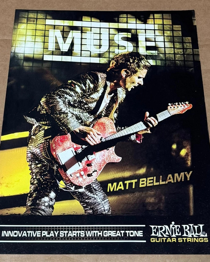 MATT BELLAMY of MUSE - ERNIE BALL - 2011 Print Ad