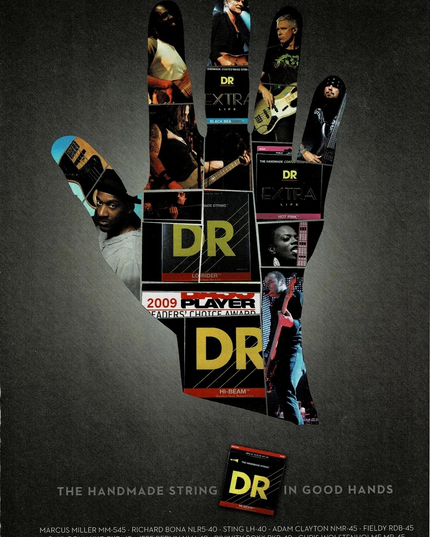 BONA / FIELDY / STING / CLAYTON / MILLER / ROXX - DR Strings - 2009 Print Ad