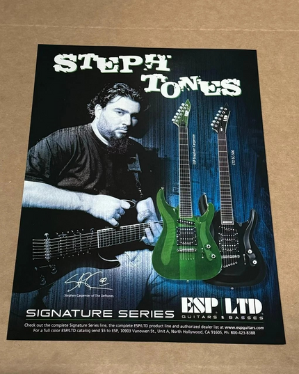 ESP GUITARS - STEPHEN CARPENTER of the Deftones - 2001 Print Ad