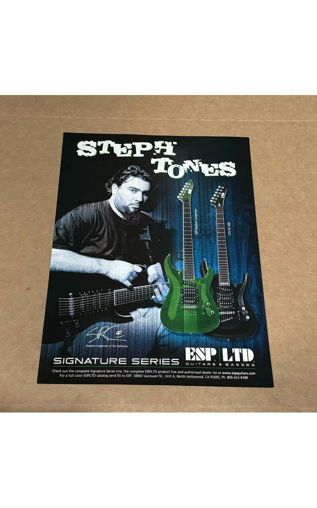 ESP GUITARS - STEPHEN CARPENTER of the Deftones - 2001 Print Ad