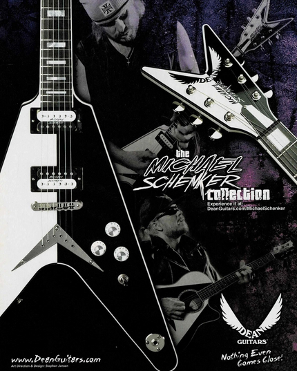 Michael Schenker of Scorpions UFO - DEAN GUITARS - 2005 Print Advertisement #3