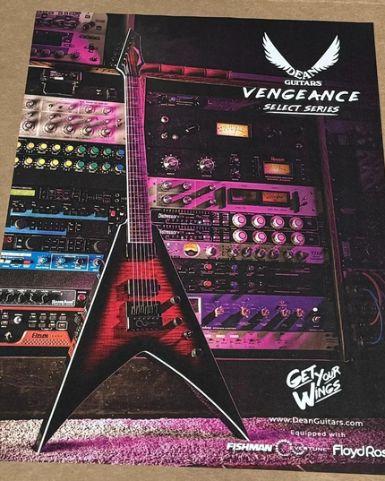 GET YOUR WINGS - VENGEANCE SELECT SERIES - DEAN GUITARS - 2022 Print Ad