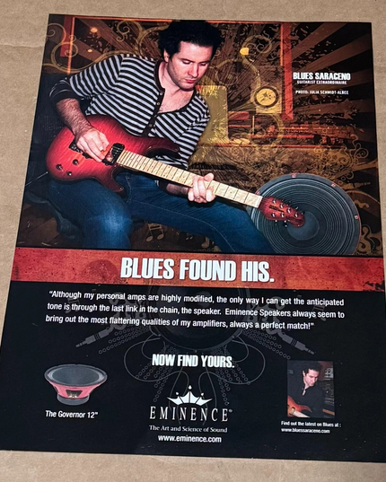 Eminence Speakers - BLUES SARACENO - 2010 Print Ad