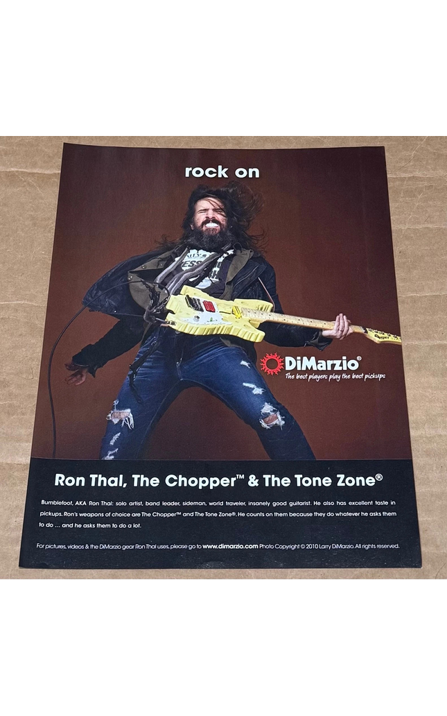 RON THAL BUMBLEFOOT - DiMarzio Pickups - 2012 Print Advertisement