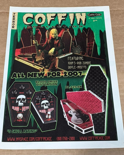 John 5 of Rob Zombie - Coffin Case - 2007 Print Advertisement