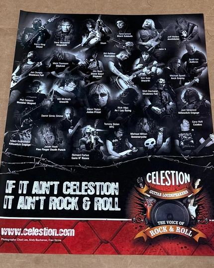 Tipton / Kelliher / John 5 / Amott / Hipa - CELESTION SPEAKERS - 2010 Print Ad