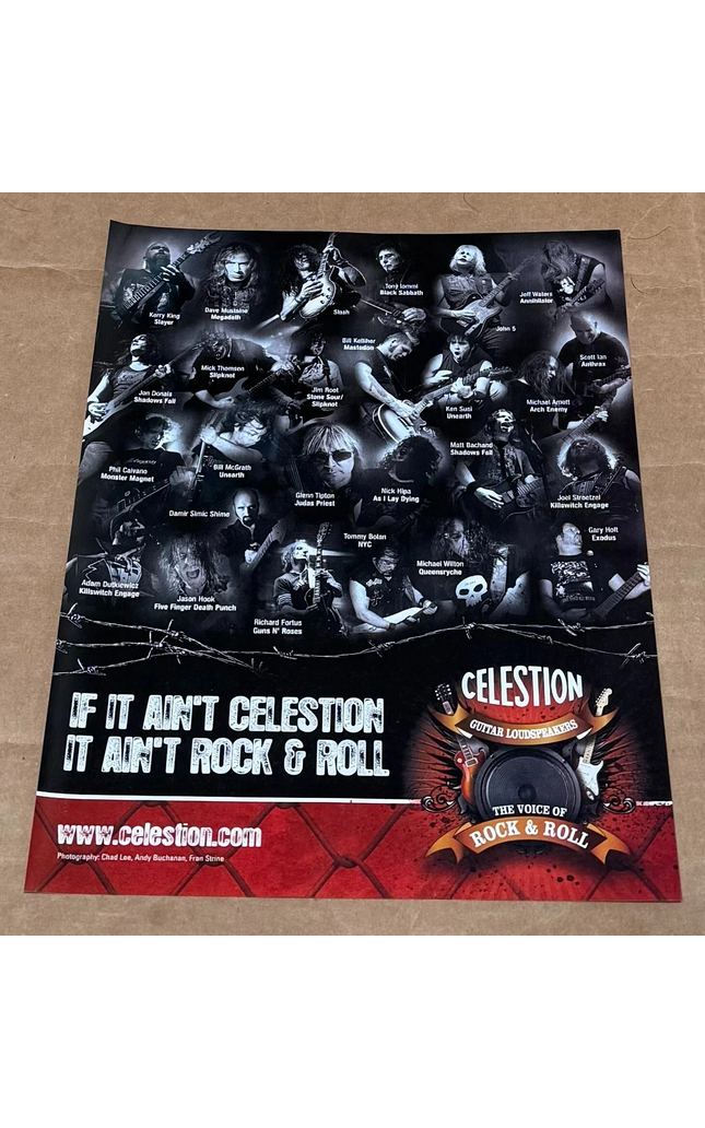 Tipton / Kelliher / John 5 / Amott / Hipa - CELESTION SPEAKERS - 2010 Print Ad